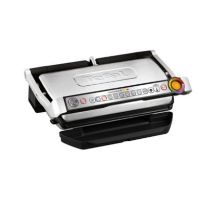 Барбекю Tefal GC722D34, Optigrill+ XL Silver, 800cm2 cooking surface, automatic cooking sensor, 9 automatic programs, 4 adjustable temp., cooking level indicator, non-stick die-cast alum. Plates