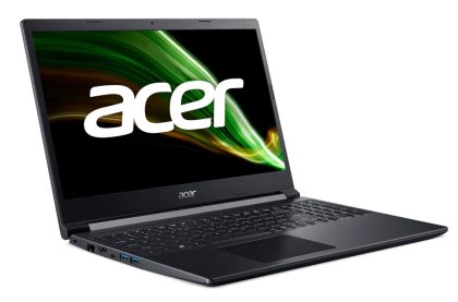 Лаптоп Acer Aspire 7, A715-42G-R8UF, AMD Ryzen 5 5500U (2.1GHz up to 4.0GHz, 8MB), 15.6" FHD IPS, 8GB DDR4 3200 (1 slot), 512GB NVMe SSD, GTX 1650 4GB GDDR6, Wi-Fi AX+BT5, FP, KB Backlight, No OS