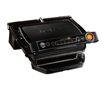 Барбекю Tefal GC714834, Optigrill+ Black Snacking, 600cm2 cooking surface, snacking tray, automatic cooking sensor, 6 automatic programs, 4 adjustable temp., cooking level indicator, non-stick die-cast alum. Plates