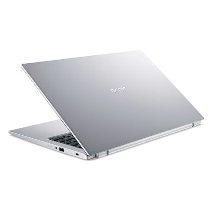 Лаптоп Acer Aspire 3, A315-58G-38LD, Intel Core i3-1115G4 (up to 4.1 GHz, 6MB), 15.6" FHD (1920x1080) AG LED, HD Cam, 8GB onboard (1 slot free), 512GB SSD PCIe, NVIDIA Geforce MX350 2GB DDR5, 802.11ac, BT 5.0, Finger Print Reader, Linux, Silver