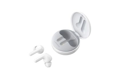 Слушалки LG HBS-FN6 MERIDIAN, LG TONE Free Wireless Earbuds, UVC, UV nano 99.9%, IPX4 Rated for Sweat and Rain, Mood Lingting, Bluetooth, White