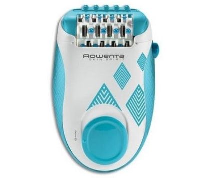 Епилатор Rowenta EP2910F1 Skin Spirit Blue, compact, 2 speeds, multi-angle tech, curve sensor, pain free tech, cleaning brush