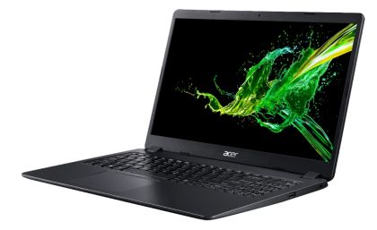 Лаптоп Acer Aspire 3, A315-56-31R7, Intel Core i3-1005G1 (up to 3.4 GHz, 4MB), 15.6" FHD (1920x1080) AG, HD Cam, 8GB DDR4 (4GB onboard), 512GB SSD PCIe+2.5" SATA slot free, No HDD kit, Intel UHD, Linux, Black