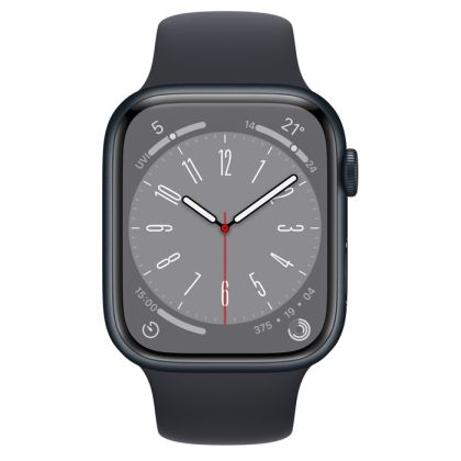 Часовник Apple Watch Series 8 GPS 45mm Midnight Aluminium Case with Midnight Sport Band - Regular