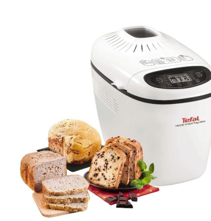 Хлебопекарна Tefal PF610138, Home Bread Baguette, Bread Maker, 1600W, 1500 g, 16 Programs, white