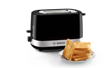 Тостер Bosch TAT7403, Compact Toaster, 800 W, Auto power off, Lifting high, Black
