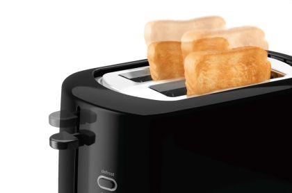 Тостер Bosch TAT7403, Compact Toaster, 800 W, Auto power off, Lifting high, Black