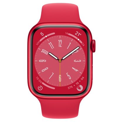 Часовник Apple Watch Series 8 GPS 45mm (PRODUCT)RED Aluminium Case with (PRODUCT)RED Sport Band - Regular