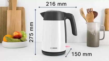 Електрическа кана Bosch TWK7L461, Kettle, 2400 W, 1.7 l, White