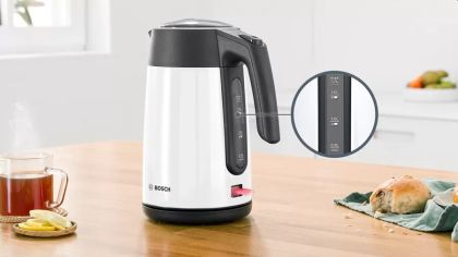 Електрическа кана Bosch TWK7L461, Kettle, 2400 W, 1.7 l, White
