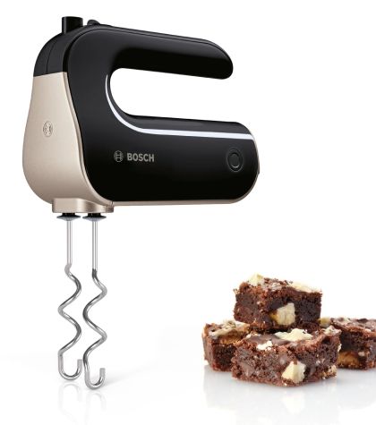 Миксер Bosch MFQ4730, Hand mixer, HomeProfessional, 575 W, with innovative FineCreamer stirrers, Black