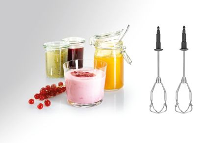Миксер Bosch MFQ4730, Hand mixer, HomeProfessional, 575 W, with innovative FineCreamer stirrers, Black