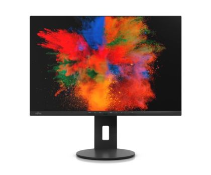 Монитор Fujitsu DISPLAY P2410 WS Wide 24", LED, PL, IPS, 5ms, 1000:1, 300cd/m2, 1920x1200 16:10, DP(Daisy Chain), DP, HDMI, 4xUSB, USB-C, LAN, 6-in-1 stand, Sp.2x2W, Heig adj.150mm, Rot. 90°,Tilt, Sw.angle 345°, Black+Fujitsu Wireless KB Mouse Set LX410 U