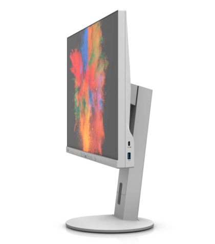 Монитор Fujitsu DISPLAY P2410 TE Wide 24", LED, PL, IPS, 5ms, 1000:1,250cd/m2, 1920x1200 16:10, DP (Daisy Chain), DP, HDMI, 4xUSB, USB-C, LAN, 6-in-1 stand,Sp.2x2W, Heig adj.150mm, Rot.90°,Tilt, Sw.angle 345°, Marble grey+Fujitsu Wireless KB Mouse Set LX4