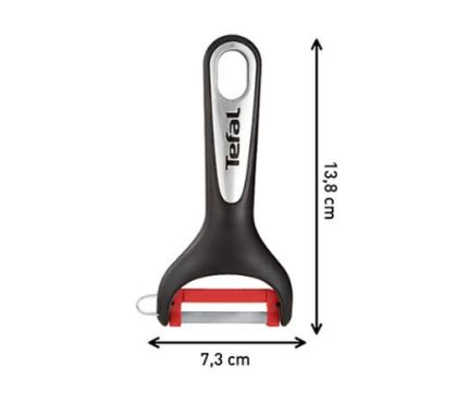 Белачка Tefal K2071814, Ingenio, Peeler "Y", Kitchen tool, Nylon/fiberglass, 25.4x9.4x2.4cm, Up to 230°C, Dishwasher safe, black and red