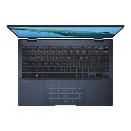 Лаптоп Asus Zenbook Flip OLED UP5302ZA-OLED-LX731X, Numpad, INTEL I7-1260P, OLED 13.3" WQXGA+ (2880 x 1800) 16:10, Touch, 16GB LPDDR5 (ON BD), PCIEG4 1TB SSD, Win 11 Pro, Ponder Blue