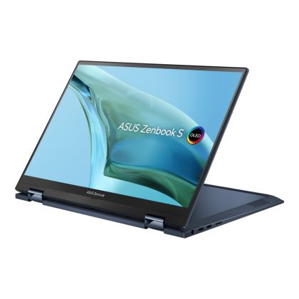 Лаптоп Asus Zenbook Flip OLED UP5302ZA-OLED-LX731X, Numpad, INTEL I7-1260P, OLED 13.3" WQXGA+ (2880 x 1800) 16:10, Touch, 16GB LPDDR5 (ON BD), PCIEG4 1TB SSD, Win 11 Pro, Ponder Blue