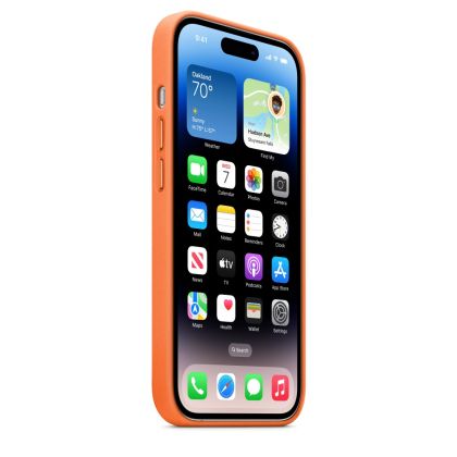 Калъф Apple iPhone 14 Pro Leather Case with MagSafe - Orange