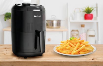 Уред за здравословно готвене Tefal EY101815, Easy Fry Compact BLK 1.6L (1.2kg), temp setting, automatic functions (4), Timer, Auto-off