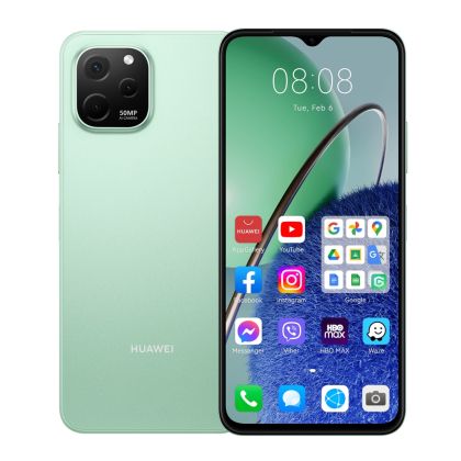 Мобилен телефон Huawei Nova Y61 Mint Green, 6.52 HD+, 1600x720, 4GB+64GB, 50MP+2MP+2MP/5MP, 4G LTE, WIFi 802.11 b/g/n, 2.4GHz, BT 5.1, USB -C, FPT, 5000 mAh, EMUI 12.0