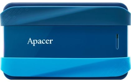Твърд диск Apacer AC533, 2TB 2.5" SATA HDD USB 3.2 Portable Hard Drive Plastic / Rubber Vibrant blue