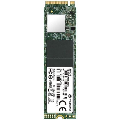 Твърд диск Transcend 256GB, M.2 2280, PCIe Gen3x4, 3D TLC, DRAM-less