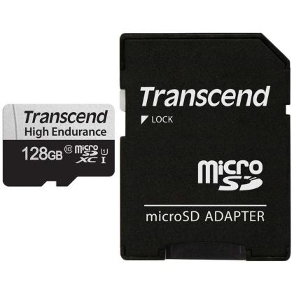 Памет Transcend 128GB microSD w/ adapter U1, High Endurance