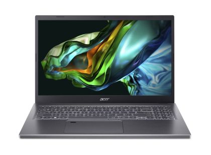 Лаптоп Acer Aspire 5, A515-58M-56WA, Intel Core i5-1335U (1.3GHz up to 4.60GHz, 12MB), 15.6" FHD IPS SlimBezel, 16 GB DDR5, 512GB PCIe NVMe SSD, Intel UMA, Wifi 802.11AX, BT, HD Cam, KB Backlight, Fingerprint reader, Linux, Gray