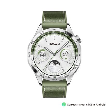 Часовник Huawei GT4 Phoinix-B19W (Male), Green + Huawei FreeBuds SE 2 ULC-CT010