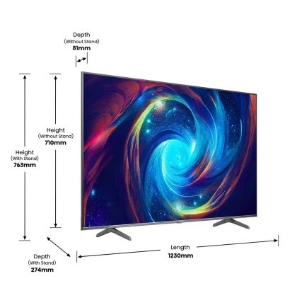 Телевизор Hisense 55" E7KQ Pro, 4K Ultra HD 3840x2160, QLED, Quantum Dot, 120Hz, HDR 10+ adaptive, HLG, Dolby Vision, DTS Virtual X, Smart TV, WiFi 5GHz, WiFi Direct, BT, Anyview Cast, 3xHDMI, 2xUSB, LAN, CI+, DVB-T2/C/S2, Black