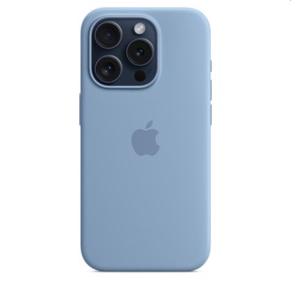Калъф Apple iPhone 15 Pro Silicone Case with MagSafe - Winter Blue