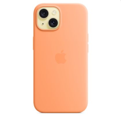 Калъф Apple iPhone 15 Silicone Case with MagSafe - Orange Sorbet