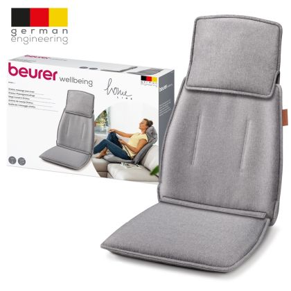 Масажор Beurer MG 330 Shiatsu massage seat cover grey - 4-head massage system, 4D massage heads, Spot function, 2 intensity levels, Ergonomic shell-shaped seat, Solid back cover, Easy-care material