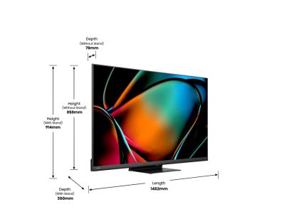 Телевизор Hisense 65" U8KQ, 4K Ultra HD 3840x2160, ULED Pro, FALD, Quantum Dot, 144Hz, IPS, HDR 10+, HLG, Dolby Vision IQ, Dolby Atmos, Smart TV, WiFi 5GHz, WiFi Direct, BT, Anyview Cast, 4xHDMI, 2xUSB, LAN, CI+, DVB-T2/C/S2, Black + Hisense HS312 Soundba