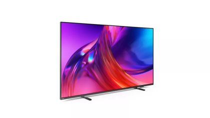 Телевизор Philips 43PUS8518/12, 43" THE ONE, UHD 4K LED, 120Hz, 3840x2160, DVB-T/T2/T2-HD/C/S/S2, Ambilight 3, HDR10+, HLG, Google TV, Quad Core P5 Perfec with Al, 16GB, VRR, HDMI, 2xUSB, Cl+, 802.11ac, Lan, 20W RMS, Alum+Logitech Wireless Touch Keyboard 