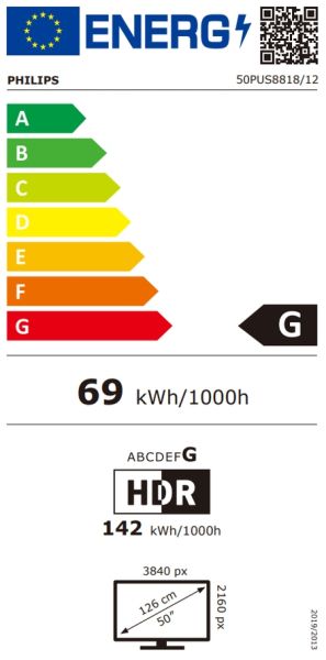 Телевизор Philips 50PUS8818/12, 50" THE ONE, UHD 4K LED, 120 Hz, 3840x2160, DVB-T/T2/T2-HD/C/S/S2, Ambilight 3, HDR10+, Google TV, Quad Core with Al, Swivel stand, 16GB, VRR FreeSync, BT5.0, HDMI 2.1, 2xUSB, Cl+, 802.11ac, Lan, 40W+Logitech Wireless Touch