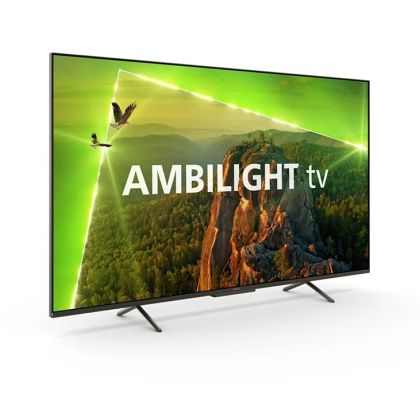 Телевизор Philips 55PUS8118/12, 55" UHD DLED, 3840 x 2160, DVB-T/T2/T2-HD/C/S/S2, Pixel Precise UHD, HDR+, HLG, New OS, Dolby Vision, Atmos, HDMI, VRR, USB, Cl+, 802.11n, Lan, 20W RMS, Black+Logitech Wireless Touch Keyboard K400 Plus Black