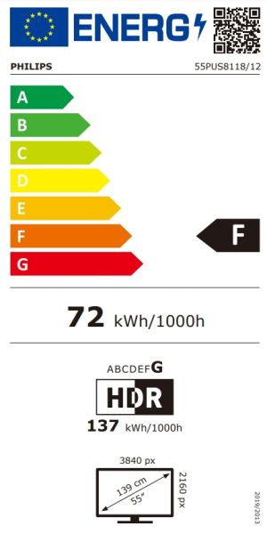 Телевизор Philips 55PUS8118/12, 55" UHD DLED, 3840 x 2160, DVB-T/T2/T2-HD/C/S/S2, Pixel Precise UHD, HDR+, HLG, New OS, Dolby Vision, Atmos, HDMI, VRR, USB, Cl+, 802.11n, Lan, 20W RMS, Black+Logitech Wireless Touch Keyboard K400 Plus Black