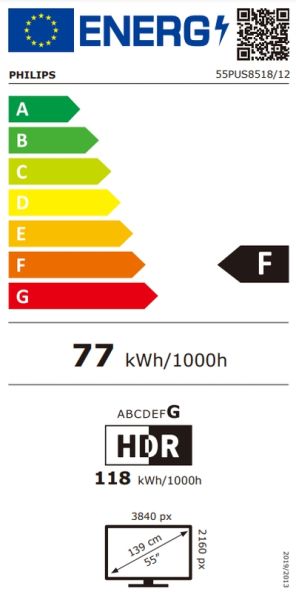 Телевизор Philips 55PUS8518/12, 55" THE ONE, UHD 4K LED, 120Hz, 3840x2160, DVB-T/T2/T2-HD/C/S/S2, Ambilight 3, Google TV, Quad Core P5 Perfec with Al, 16GB, VRR, HDMI, 2xUSB, Cl+, WCG 90% DCI/P3, 802.11ac, Lan, 20W RMS, Alum+Logitech Wireless Touch Keyboa