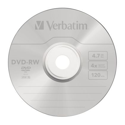 Медия Verbatim DVD-RW SERL 4.7GB 4X MATT SILVER SURFACE (5 PACK)