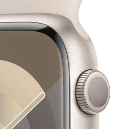Часовник Apple Watch Series 9 GPS 45mm Starlight Aluminium Case with Starlight Sport Band - M/L