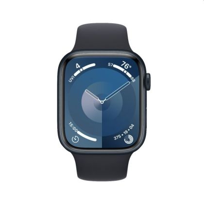 Часовник Apple Watch Series 9 GPS 45mm Midnight Aluminium Case with Midnight Sport Band - S/M