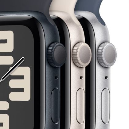 Часовник Apple Watch SE2 v2 GPS 44mm Silver Alu Case w Storm Blue Sport Band - S/M