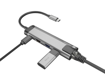 Докинг станция Natec Fowler Go Multiport Adapter 5 in 1, 2xUSB 3.0 HUB, HDMI 4K, USB-C PD, RJ45