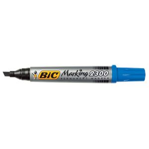 Перманентен маркер Bic 2300Скосен връх 3.1-5.3 mm Син