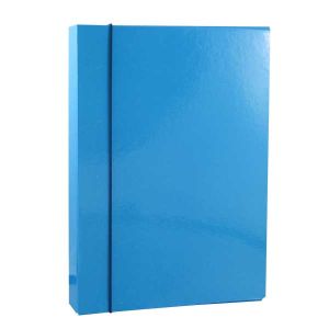Кутия с ластик EconomyКартон мукава, 320x230x40 mm, Синя
