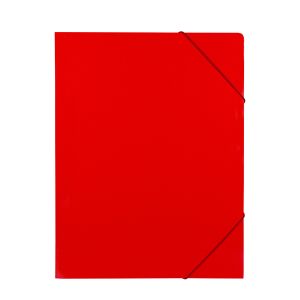 Папка с три капака и ластик StandardЧервена