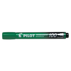 Перманентен маркер Pilot 100Объл връх 2-5.0 mm Зелен