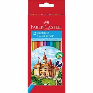 Цветни моливи Faber-Castell CastleШестоъгълни, 12 цвята
