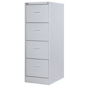 Шкаф за висящи папки Silverline Midi FCMI4A Единичен с 4 чекмеджета, 39.8x62.2x132 cm, Сив
